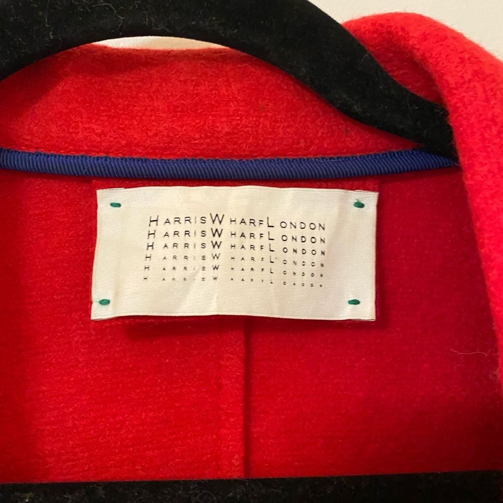 Red wool coat - Picture 3 of 6
